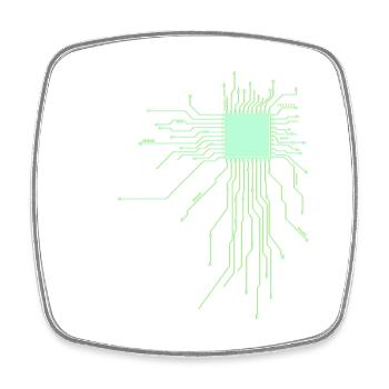 platine Core cpu Computer Nerd pc humor geek code - Viereckiger Kühlschrankmagnet - Weiß - Vorne