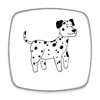 Dalmatian - Square fridge magnet - white - Front