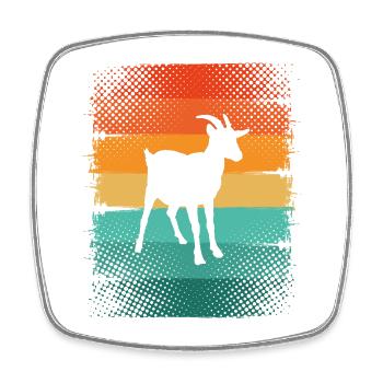 Goat - Square fridge magnet - white - Front