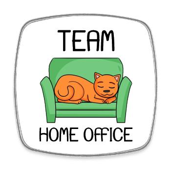Home Office - Viereckiger Kühlschrankmagnet - Weiß - Vorne