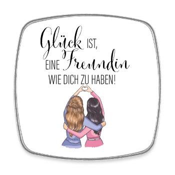 Beste Freundin Glück Geburtstag Geschenk Schwester - Viereckiger Kühlschrankmagnet - Weiß - Vorne
