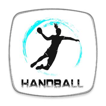 Handball - Square fridge magnet - white - Front
