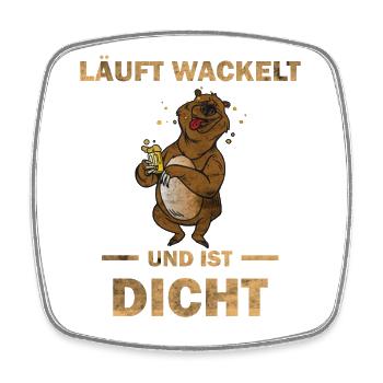 Männertag Vatertag Herrentag - Vater Bier das Tier - Viereckiger Kühlschrankmagnet - Weiß - Vorne