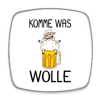 Schaf lustiger Spruch - Viereckiger Kühlschrankmagnet - Weiß - Vorne
