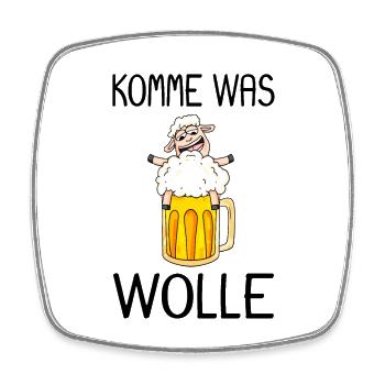 Schaf lustiger Spruch - Viereckiger Kühlschrankmagnet - Weiß - Vorne