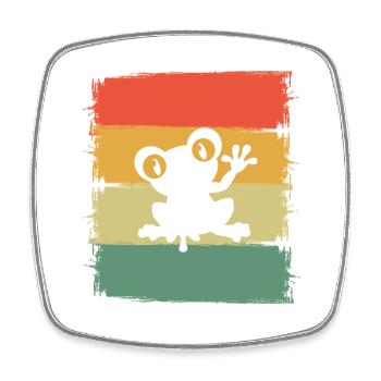 Frog - Square fridge magnet - white - Front