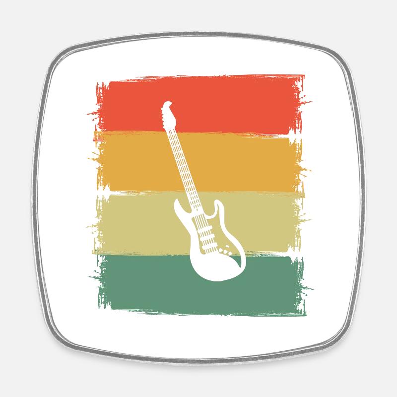 Gitarre E-Gitarre Gitarrist - Viereckiger Kühlschrankmagnet - Weiß