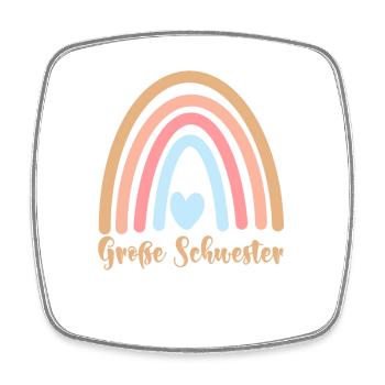 Große Schwester - Viereckiger Kühlschrankmagnet - Weiß - Vorne
