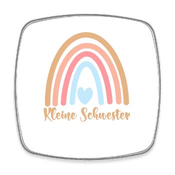 Kleine Schwester - Viereckiger Kühlschrankmagnet - Weiß - Vorne