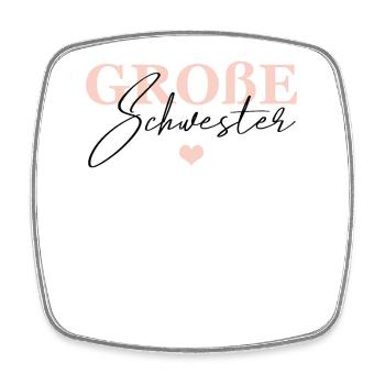 Große Schwester - Viereckiger Kühlschrankmagnet - Weiß - Vorne
