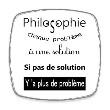 My philosophie - Magnet carré - blanc - Devant
