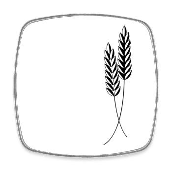 2 ears of corn - Square fridge magnet - white - Front