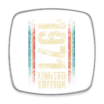 1971 Year of birth Year of construction Born Birthday - Square fridge magnet - white - Front