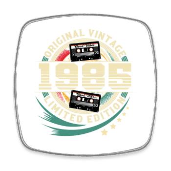 1985 Year of birth Vintage Year of construction Birthday - Square fridge magnet - white - Front