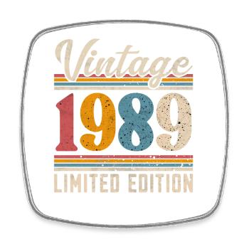 1989 Millésime Année de construction Anniversaire Vintage - Magnet carré - blanc - Devant