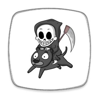Grim Reaper et Black Panther - Magnet carré - blanc - Devant