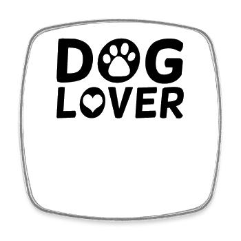 Dog Lover - Viereckiger Kühlschrankmagnet - Weiß - Vorne