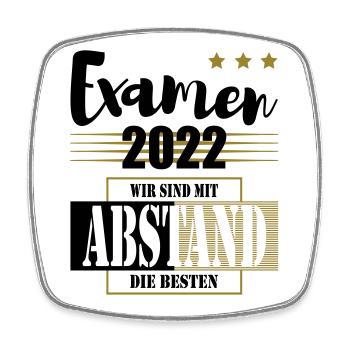 Examen 2022 Wir sind mit Abstand die Besten - Viereckiger Kühlschrankmagnet - Weiß - Vorne