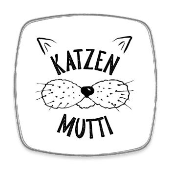 katzen mutti - Viereckiger Kühlschrankmagnet - Weiß - Vorne