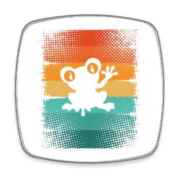 Grenouille - Magnet carré - blanc - Devant