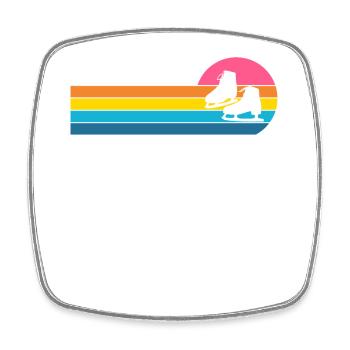 Skate - Square fridge magnet - white - Front