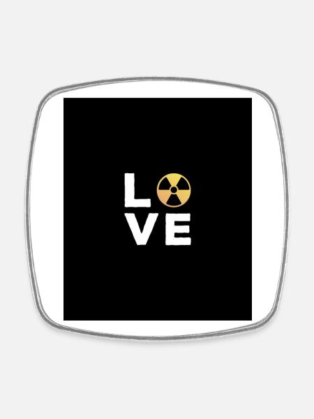 Love Cadeau Manip radio Radiologue Radiologie - Magnet carré - blanc