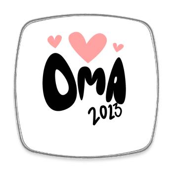 Oma 2023 - Werdende Oma 2023 - Viereckiger Kühlschrankmagnet - Weiß - Vorne