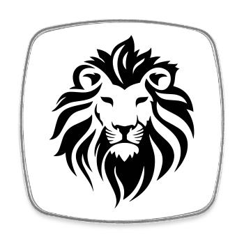 lion - Square fridge magnet - white - Front