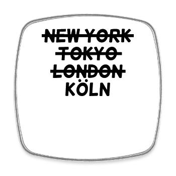 Köln - Viereckiger Kühlschrankmagnet - Weiß - Vorne