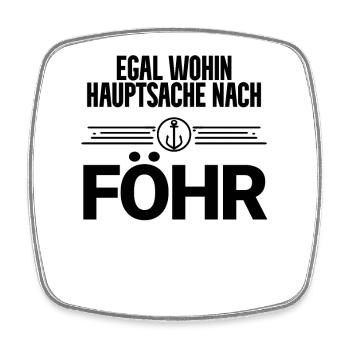 Nordsee Föhr - Viereckiger Kühlschrankmagnet - Weiß - Vorne