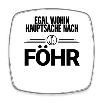 Nordsee Föhr - Viereckiger Kühlschrankmagnet - Weiß - Vorne