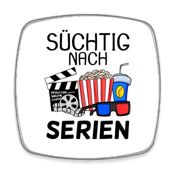 Serie - Viereckiger Kühlschrankmagnet - Weiß - Vorne