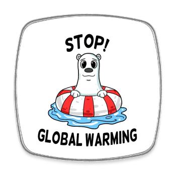 Klimawandel Klimaschutz - Viereckiger Kühlschrankmagnet - Weiß - Vorne