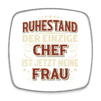Rentner Ruhestand - Viereckiger Kühlschrankmagnet - Weiß - Vorne