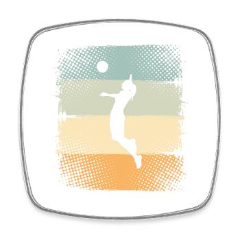 Volleyball - Square fridge magnet - white - Front