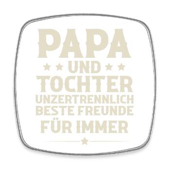 Vater Und Tochter - Viereckiger Kühlschrankmagnet - Weiß - Vorne