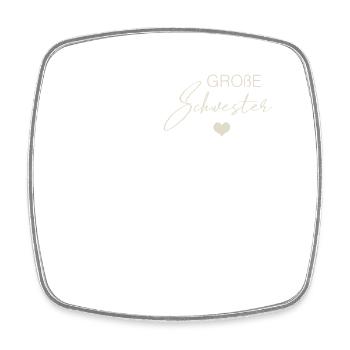 Große Schwester - Viereckiger Kühlschrankmagnet - Weiß - Vorne