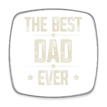 Papa Vater Bester Papa - Viereckiger Kühlschrankmagnet - Weiß - Vorne