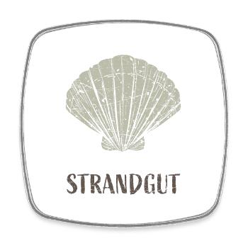 Strandgut Muschel Meer - Viereckiger Kühlschrankmagnet - Weiß - Vorne