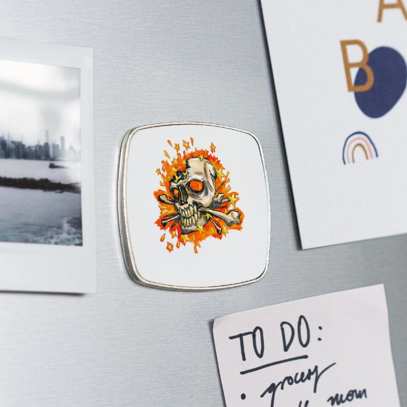 Square fridge magnet