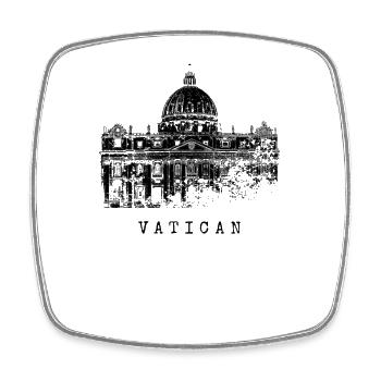 Vatican Basilique Saint-Pierre Vintage Cité du Vatican Vatican Rome - Magnet carré - blanc - Devant