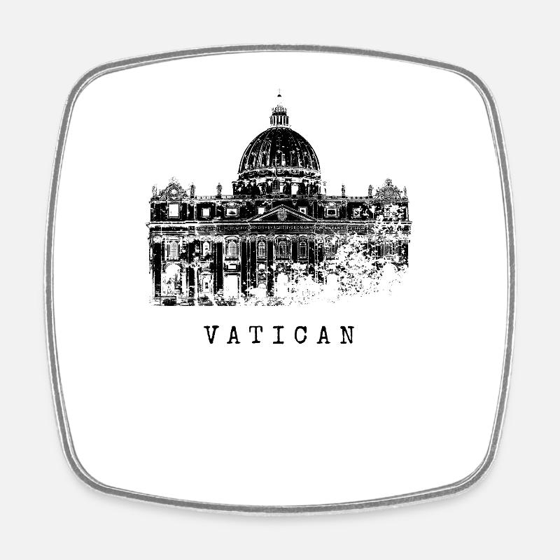 Vatican Basilique Saint-Pierre Vintage Cité du Vatican Vatican Rome - Magnet carré - blanc