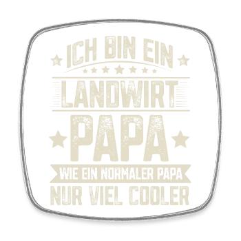 Papa Landwirt Vater Vatertag - Viereckiger Kühlschrankmagnet - Weiß - Vorne