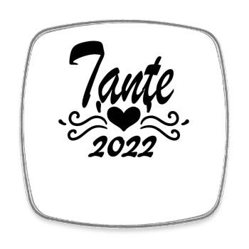 Tante 2022 - Werdende Tante - Tante werden - Viereckiger Kühlschrankmagnet - Weiß - Vorne