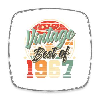 1967 Année de naissance Vintage anniversaire - Magnet carré - blanc - Devant