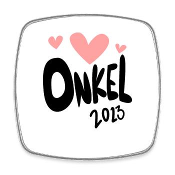 Onkel 2023 - Onkel werden - Viereckiger Kühlschrankmagnet - Weiß - Vorne