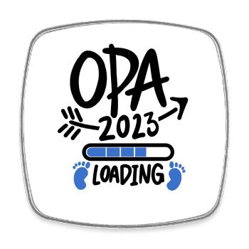 Opa 2023 - Werdende Opa - Viereckiger Kühlschrankmagnet - Weiß - Vorne