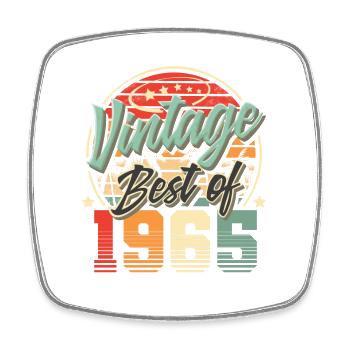 1965 Année de naissance Vintage anniversaire - Magnet carré - blanc - Devant