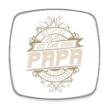 Bestatter Papa Vater Vatertag - Viereckiger Kühlschrankmagnet - Weiß - Vorne