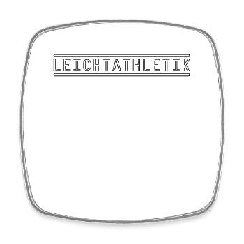 Leichtathletik - Viereckiger Kühlschrankmagnet - Weiß - Vorne
